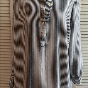 Striped Button-Up Women's Top